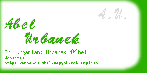 abel urbanek business card